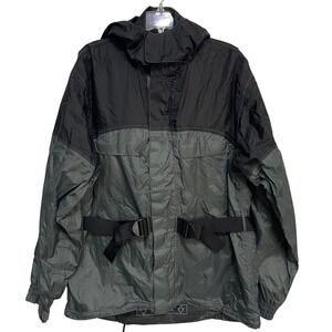 First Gear Rainman Mens Motorcycle Rain Jacket Large 3M Scotchlite Reflective